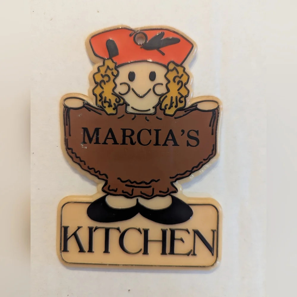 Vintage Marcia's‎ Kitchen Magnet 1984 Bromac Refrigerator Magnet Blonde Chef